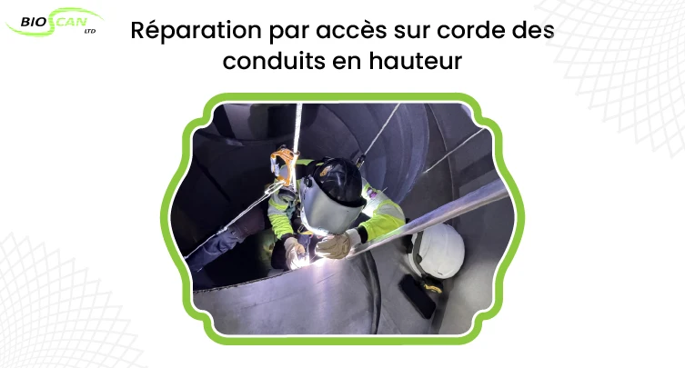 French Rope Access Repair On High Level Ducting