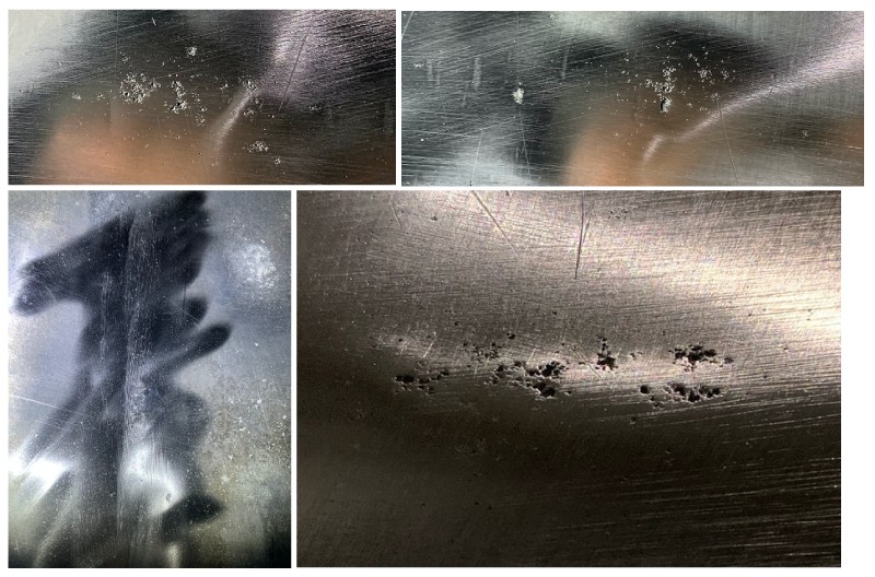 Extremely Porous Corrosion Pitting and Cracking Detected