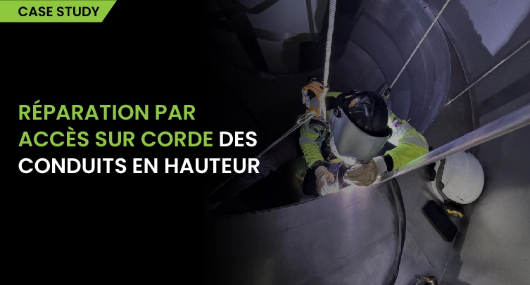 Réparation par accès sur corde de conduits en hauteur 1