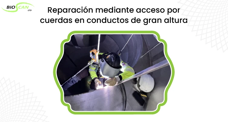 Spanish Rope Access Repair On High Level Ducting